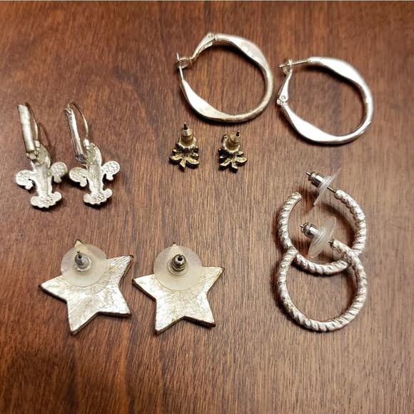 LOT OF 5 vintage earrings‎ assortment - Picture 7 of 7